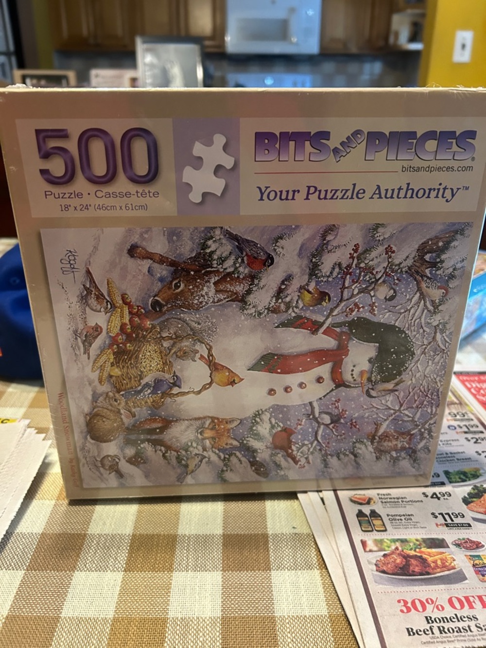 NWT Bits and Pieces 500-Piece Snowman Winter Puzzle